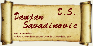 Damjan Savadinović vizit kartica